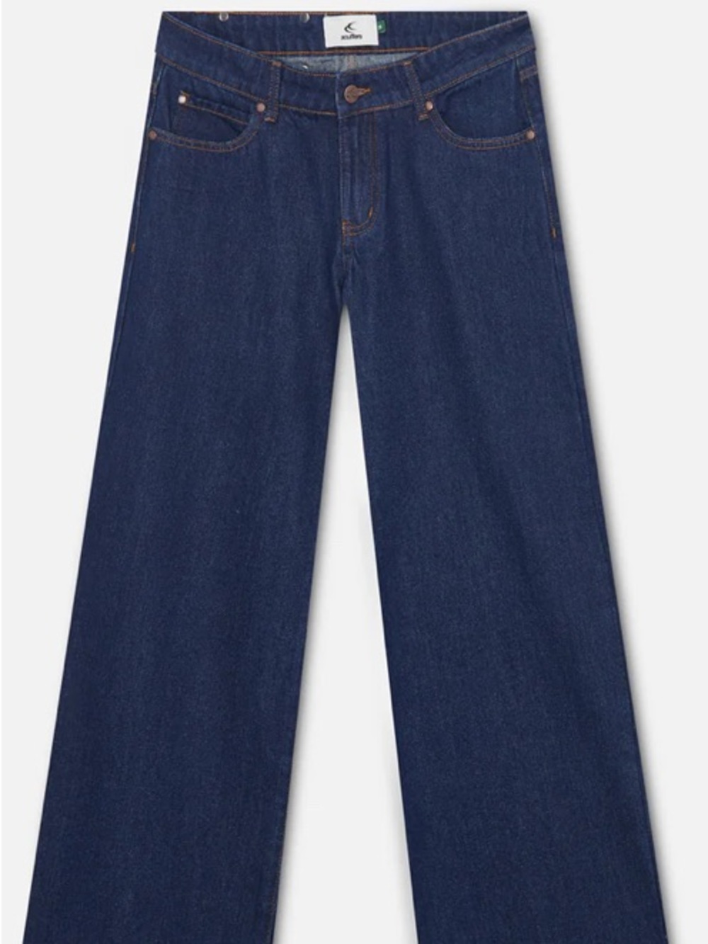 Scuffer Wide-Leg Women's Jeans in Dark Blue